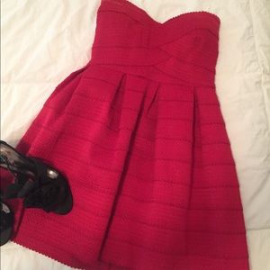 Red Strapless Dress